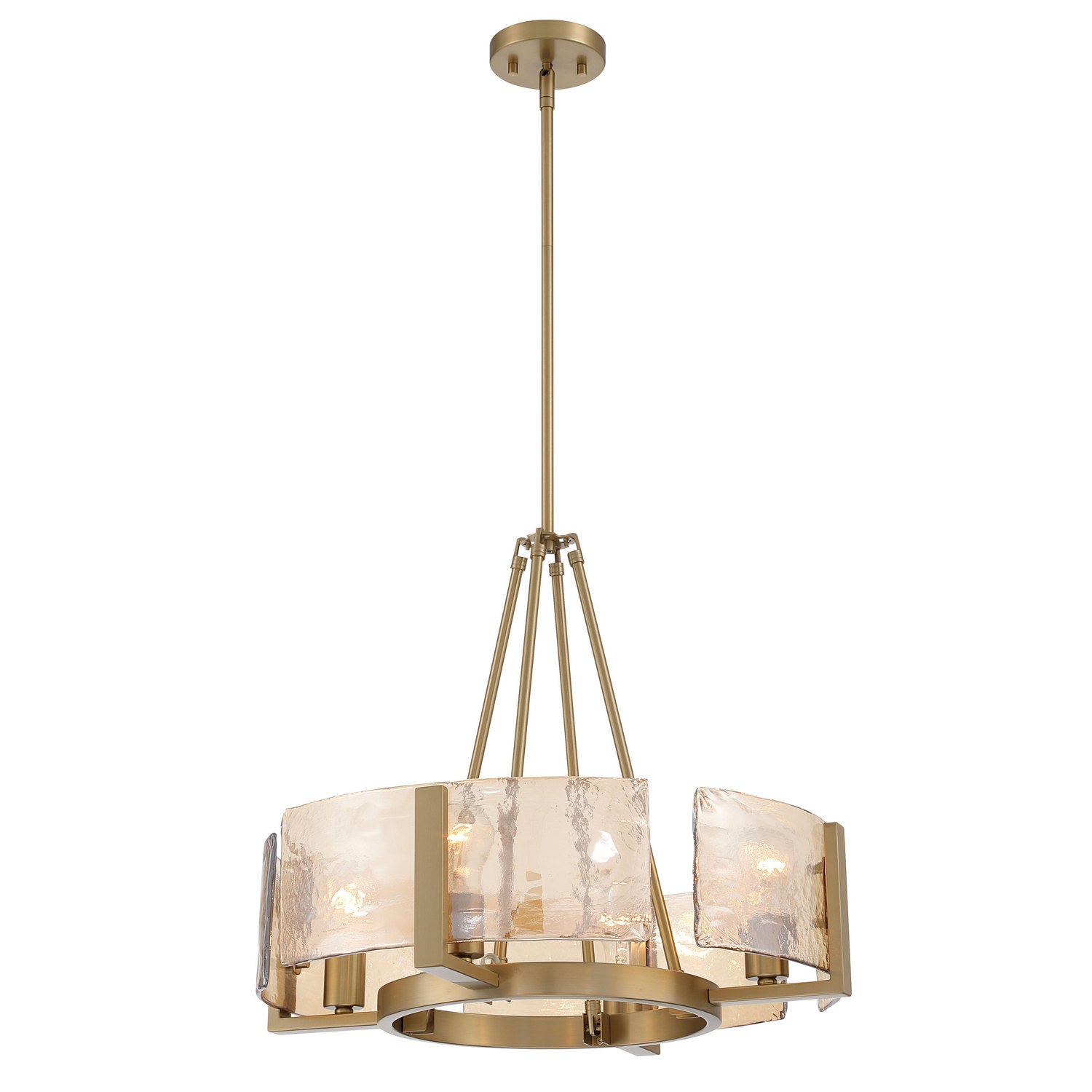 Golden - 3164-4 BCB-AWG - Four Light Chandelier - Aenon - Brushed Champagne Brass