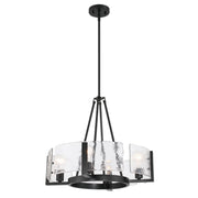 Golden - 3164-4 BLK-HWG - Four Light Chandelier - Aenon - Matte Black
