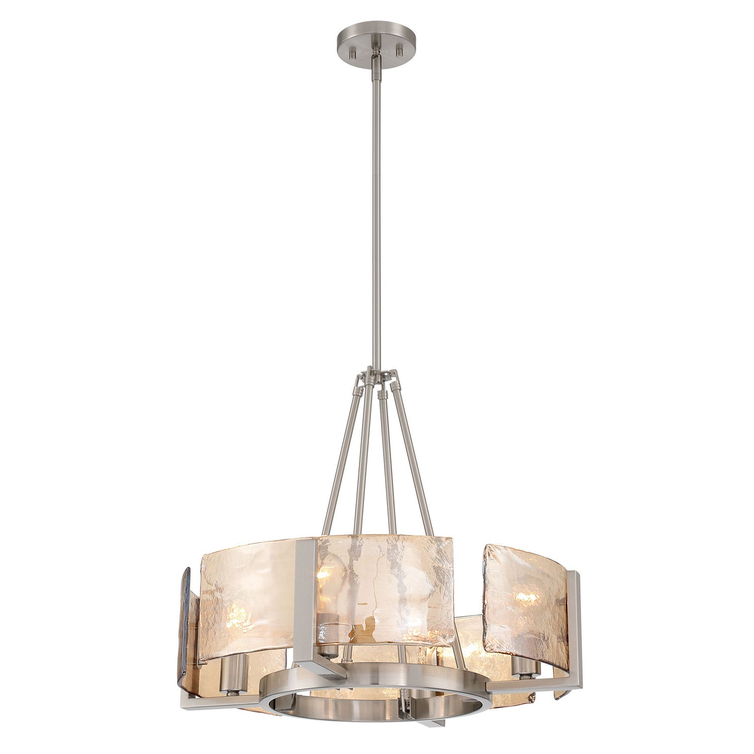 Golden - 3164-4 PW-AWG - Four Light Chandelier - Aenon - Pewter