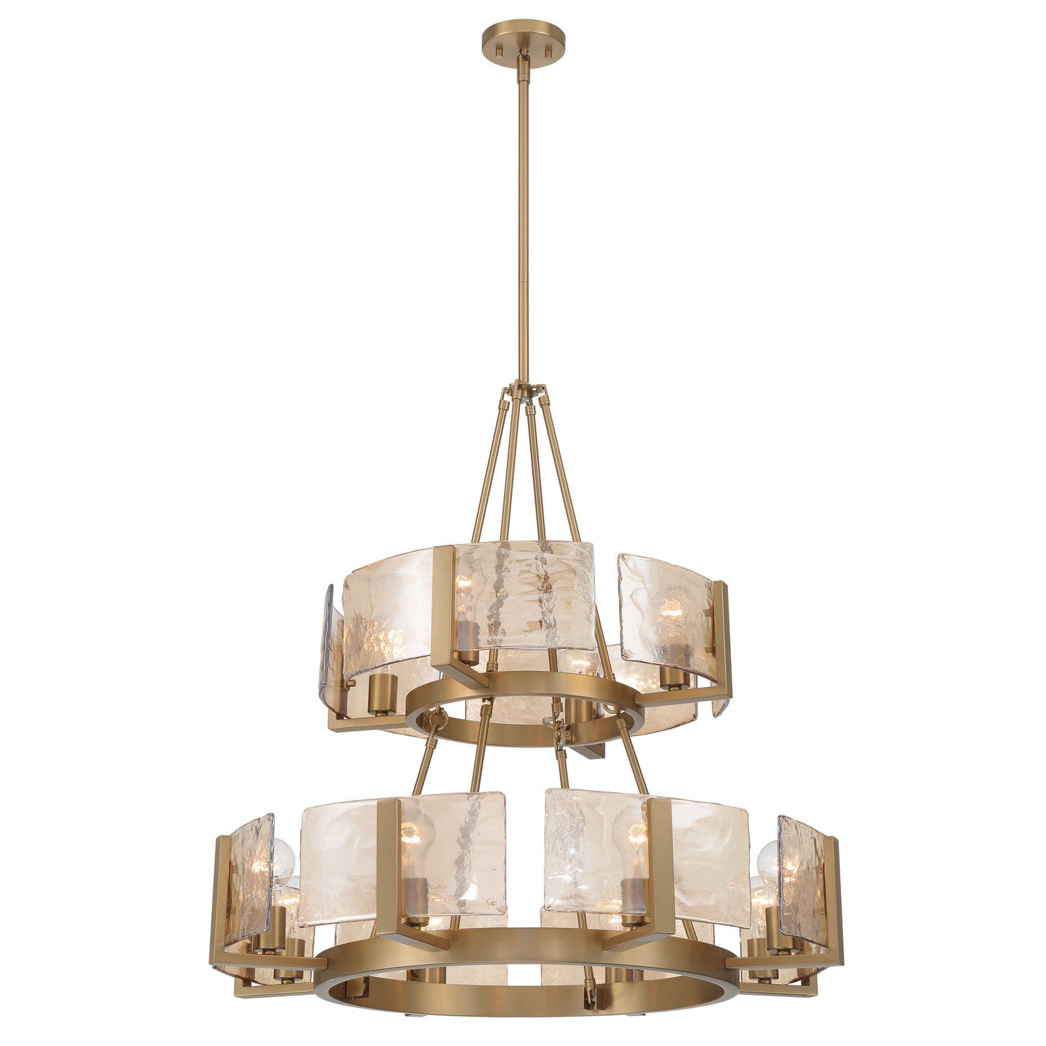 Golden - 3164-4-8 BCB-AWG - 12 Light Chandelier - Aenon - Brushed Champagne Brass