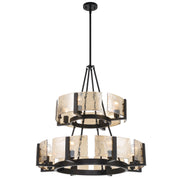 Golden - 3164-4-8 BLK-AWG - 12 Light Chandelier - Aenon - Matte Black