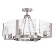 Golden - 3164-4SF PW-HWG - Four Light Semi-Flush Mount - Aenon - Pewter