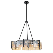 Golden - 3164-6 BLK-AWG - Six Light Chandelier - Aenon - Matte Black