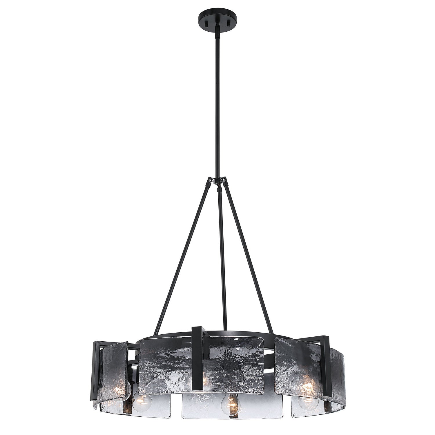 Golden - 3164-6 BLK-SWG - Six Light Chandelier - Aenon - Matte Black