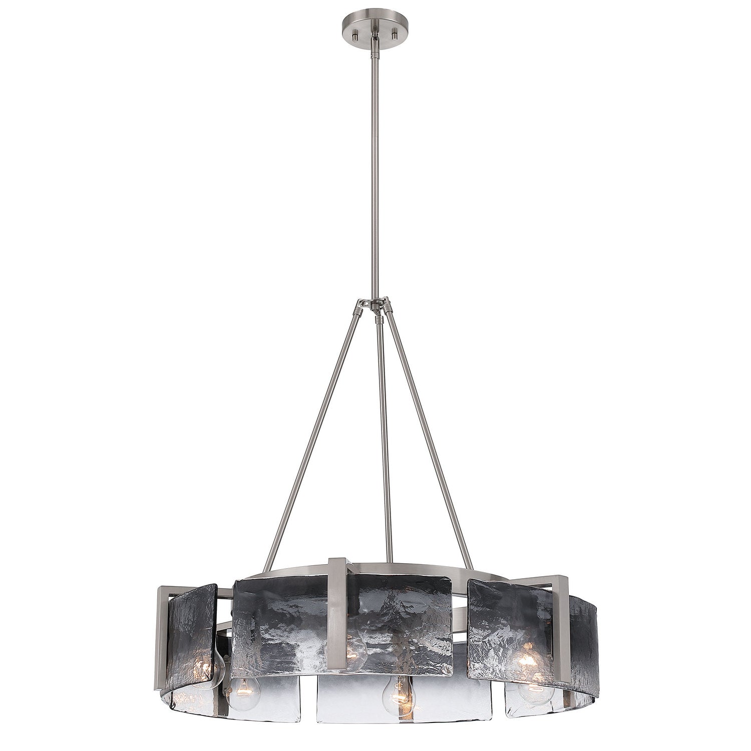 Golden - 3164-6 PW-SWG - Six Light Chandelier - Aenon - Pewter