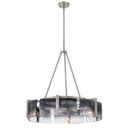 Golden - 3164-6 PW-SWG - Six Light Chandelier - Aenon - Pewter