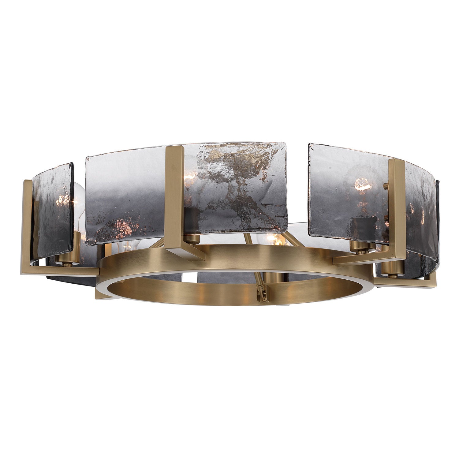 Golden - 3164-6SF BCB-SWG - Six Light Semi-Flush Mount - Aenon - Brushed Champagne Brass