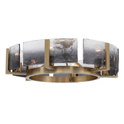 Golden - 3164-6SF BCB-SWG - Six Light Semi-Flush Mount - Aenon - Brushed Champagne Brass