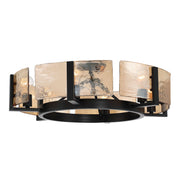 Golden - 3164-6SF BLK-AWG - Six Light Semi-Flush Mount - Aenon - Matte Black