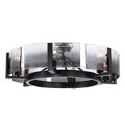 Golden - 3164-6SF BLK-SWG - Six Light Semi-Flush Mount - Aenon - Matte Black