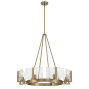 Golden - 3164-8 BCB-HWG - Eight Light Chandelier - Aenon - Brushed Champagne Brass