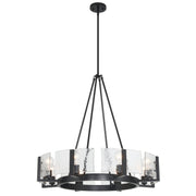 Golden - 3164-8 BLK-HWG - Eight Light Chandelier - Aenon - Matte Black