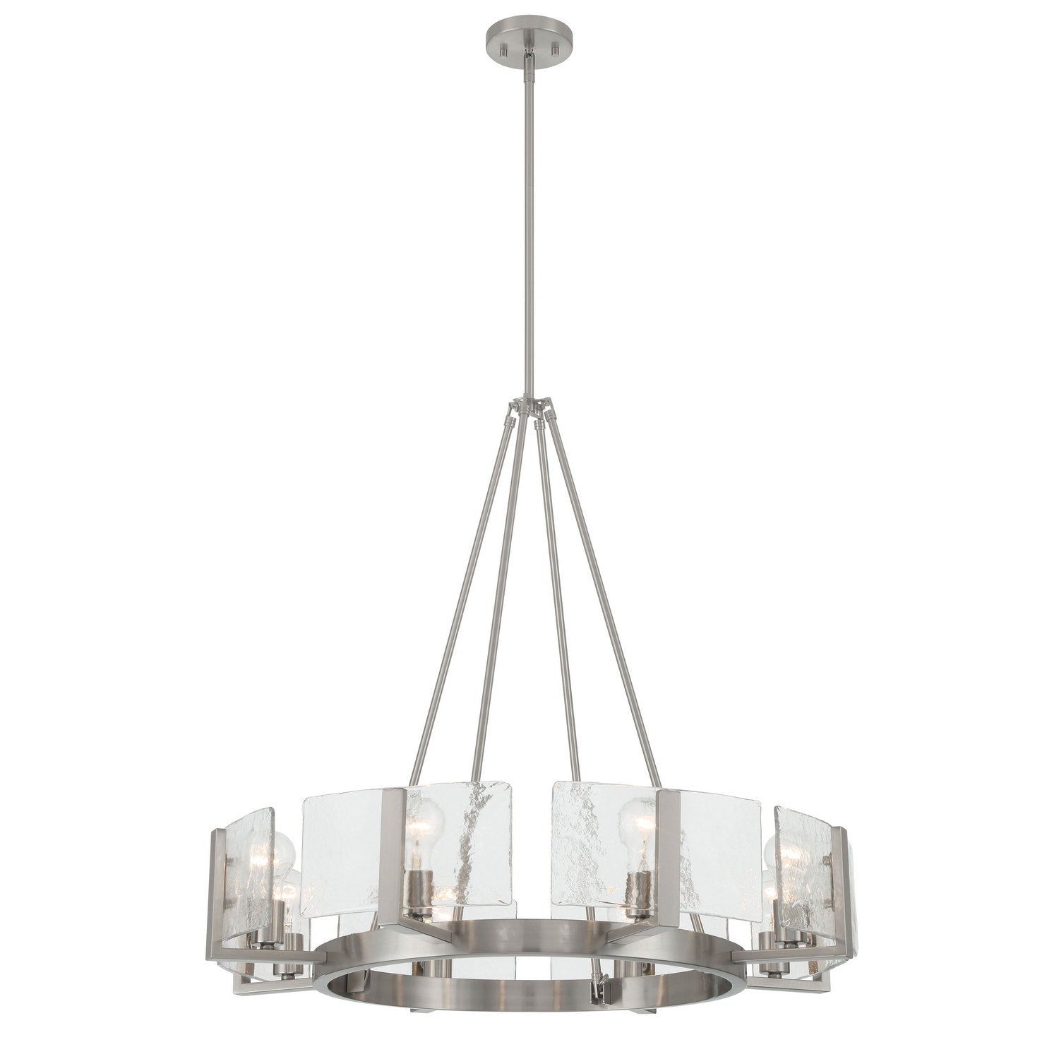 Golden - 3164-8 PW-HWG - Eight Light Chandelier - Aenon - Pewter