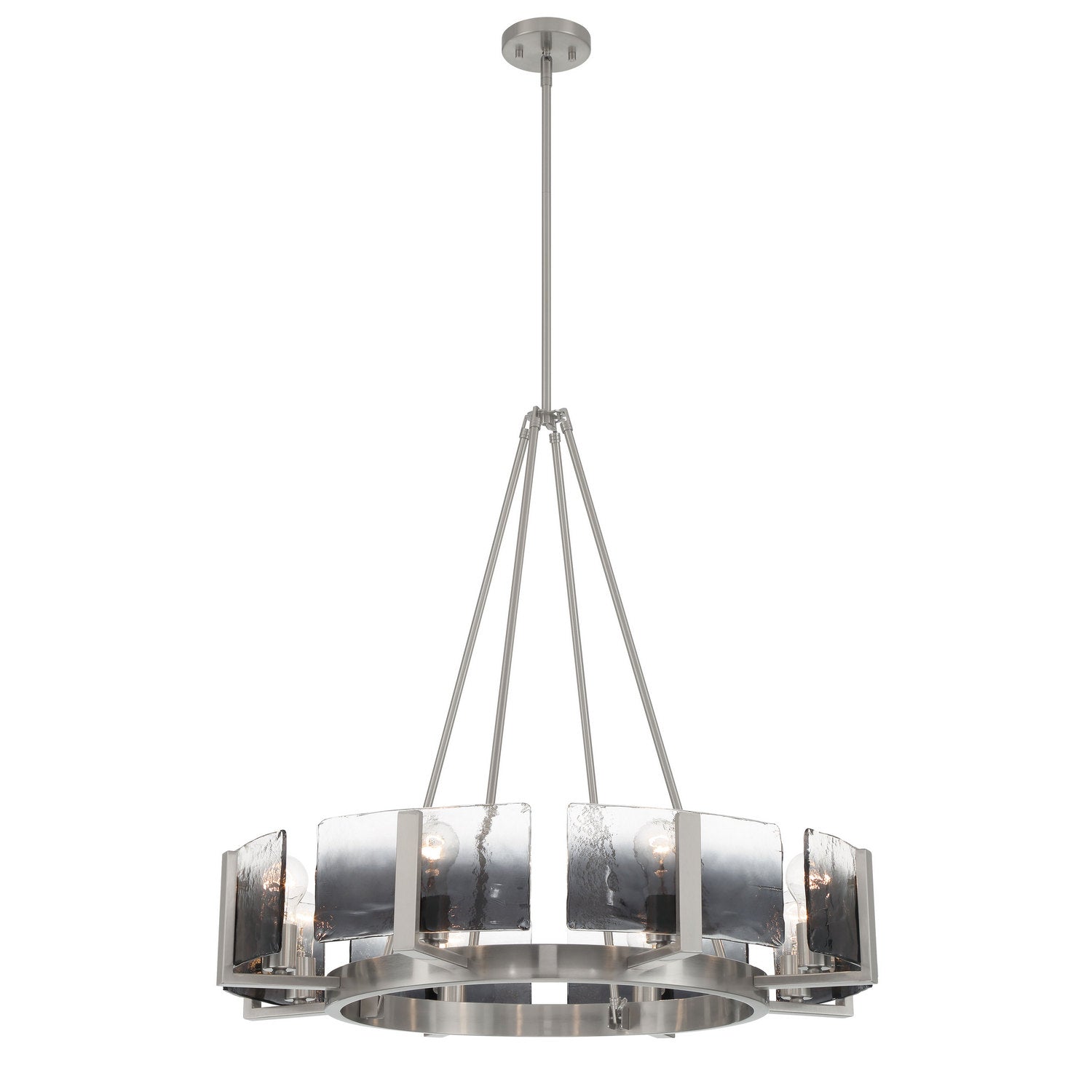 Golden - 3164-8 PW-SWG - Eight Light Chandelier - Aenon - Pewter