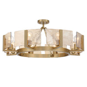 Golden - 3164-8SF BCB-AWG - Eight Light Semi-Flush Mount - Aenon - Brushed Champagne Brass
