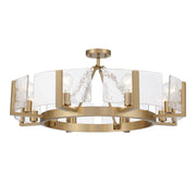 Golden - 3164-8SF BCB-HWG - Eight Light Semi-Flush Mount - Aenon - Brushed Champagne Brass