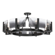 Golden - 3164-8SF BLK-SWG - Eight Light Semi-Flush Mount - Aenon - Matte Black