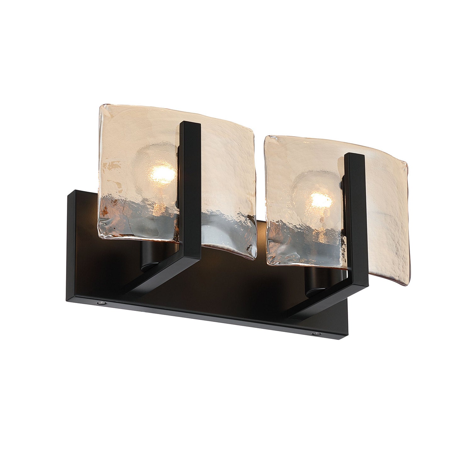 Golden - 3164-BA2 BLK-AWG - Two Light Vanity - Aenon - Matte Black