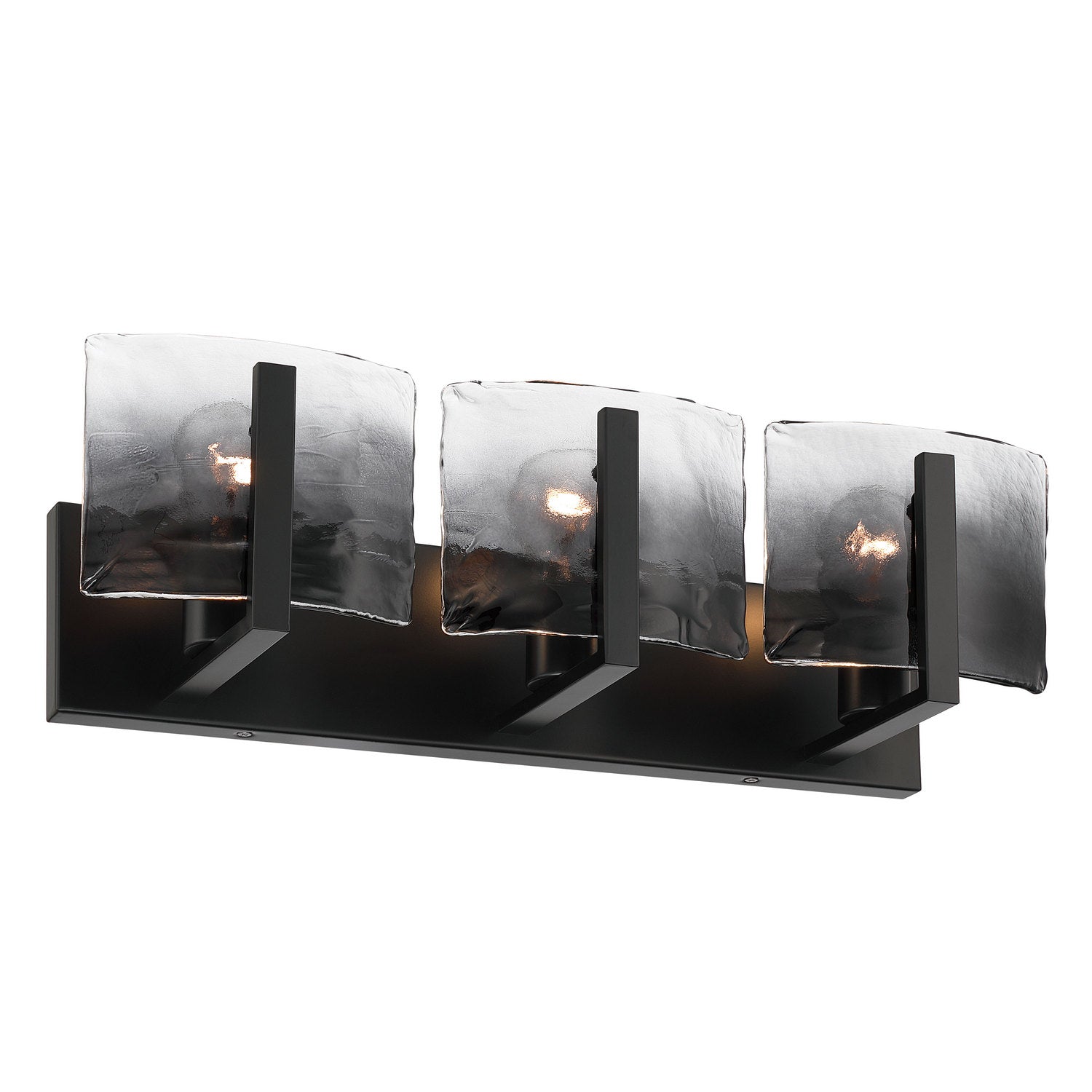 Golden - 3164-BA3 BLK-SWG - Three Light Vanity - Aenon - Matte Black