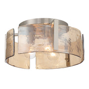 Golden - 3164-FM PW-AWG - Three Light Flush Mount - Aenon - Pewter