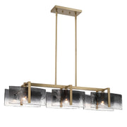 Golden - 3164-LP BCB-SWG - Three Light Island Pendant - Aenon - Brushed Champagne Brass