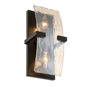 Golden - 3164-WSC BLK-AWG - Two Light Wall Sconce - Aenon - Matte Black