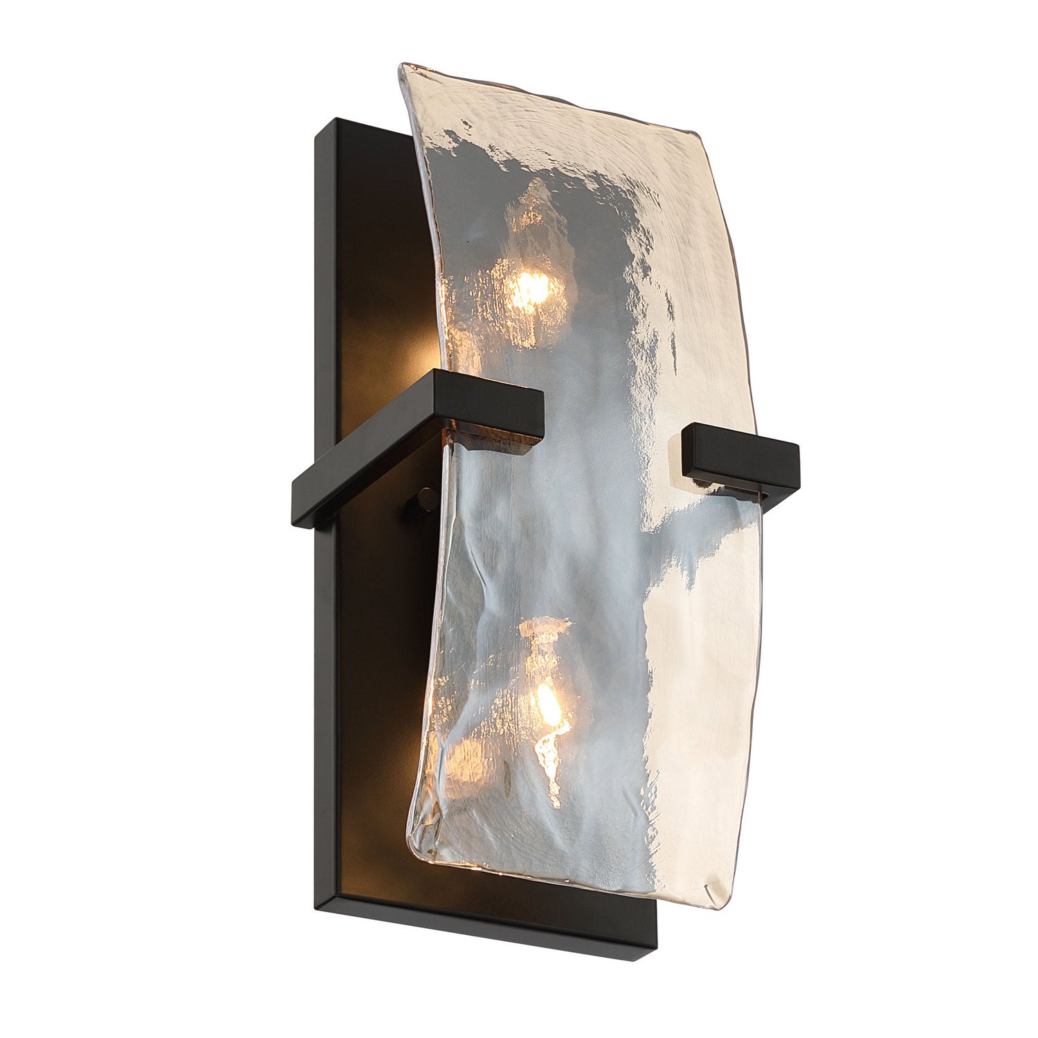 Golden - 3164-WSC BLK-AWG - Two Light Wall Sconce - Aenon - Matte Black