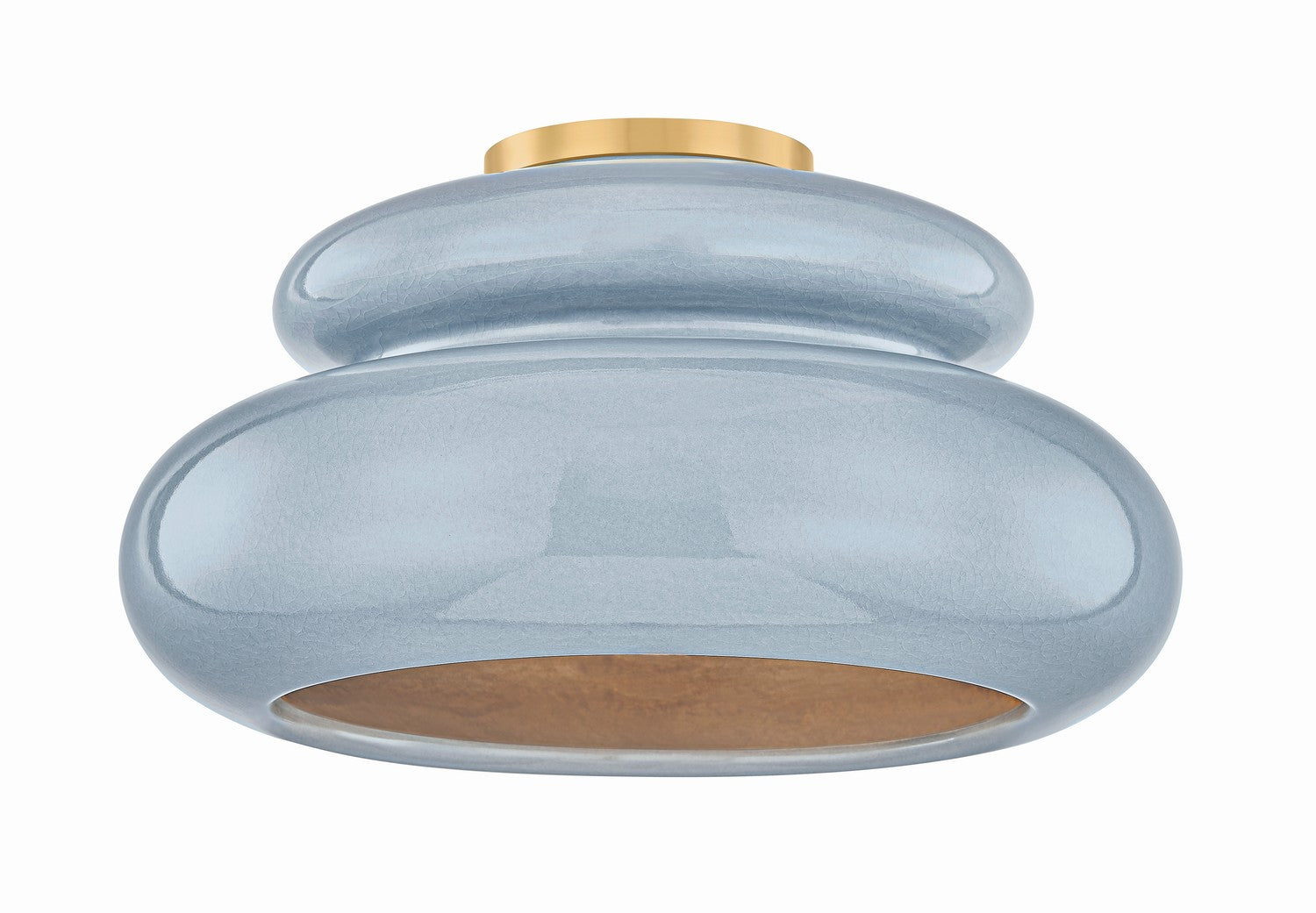 Mitzi - H1145501-AGB/CCC - One Light Semi Flush Mount - Pia - Aged Brass