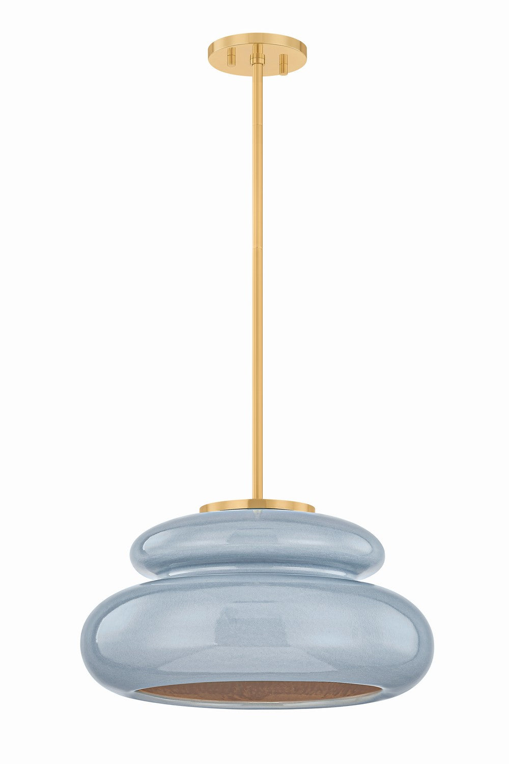 Mitzi - H1145701-AGB/CCC - One Light Pendant - Pia - Aged Brass