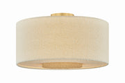 Mitzi - H1153503-AGB - Three Light Flush Mount - Miller - Aged Brass