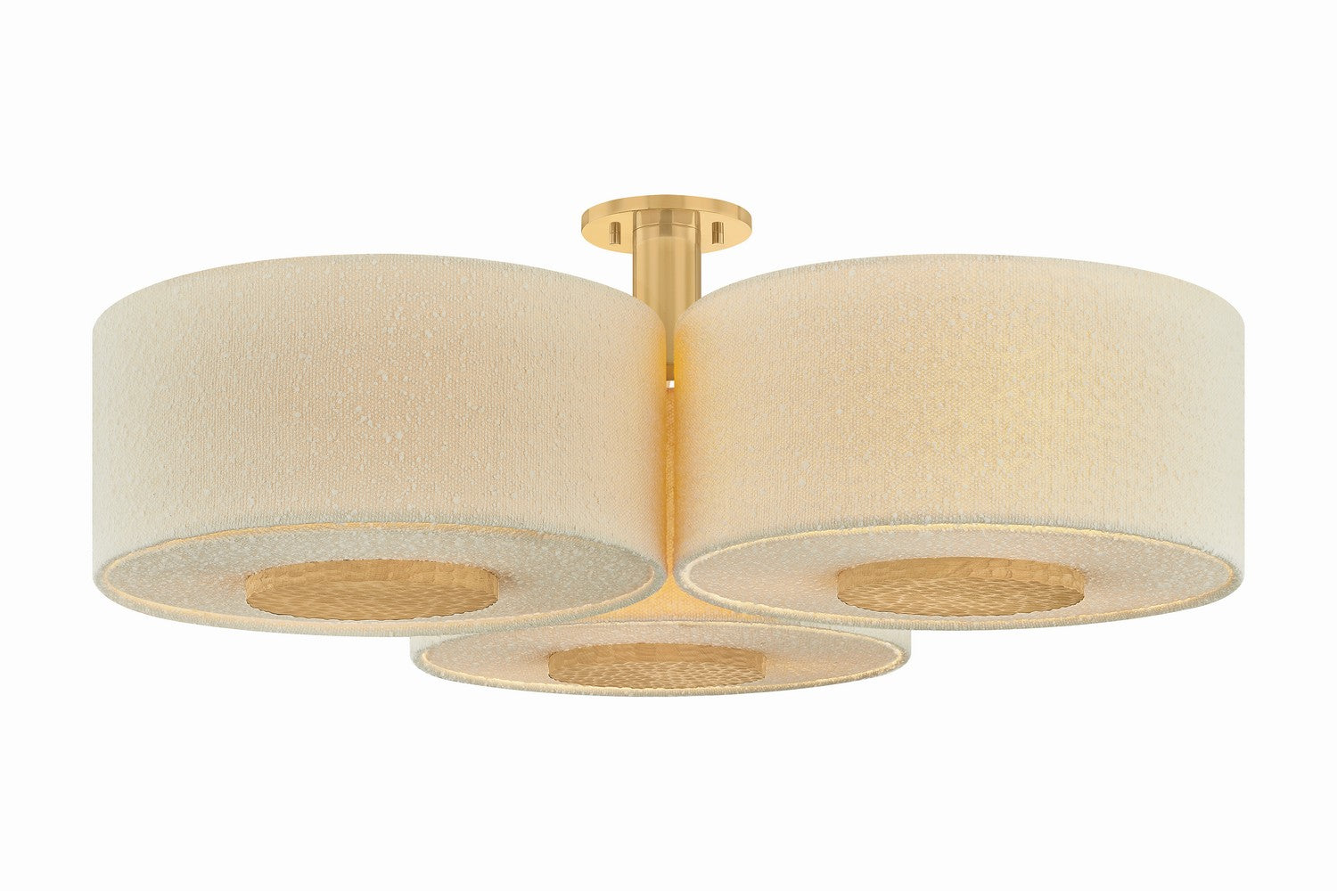 Mitzi - H1153609-AGB - Nine Light Flush Mount - Miller - Aged Brass