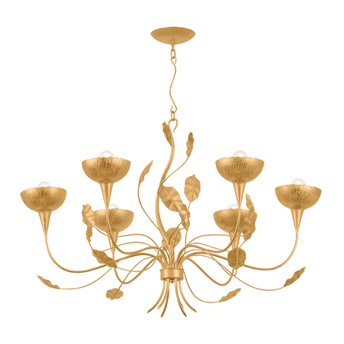 Corbett Lighting - 566-38-VGL - Six Light Chandelier - Innsbruck - Vintage Gold Leaf