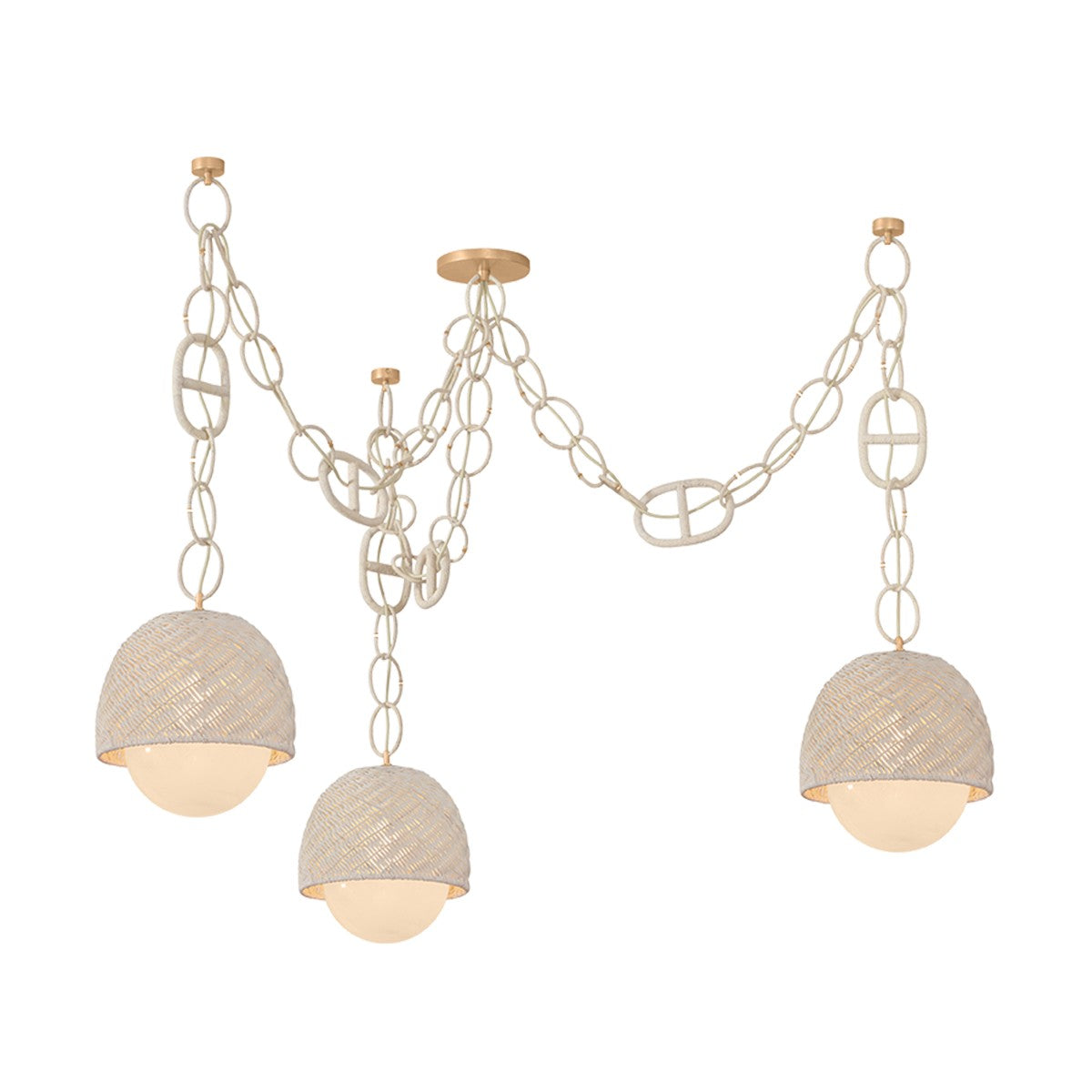 Corbett Lighting - 576-68-CPL - Three Light Chandelier - Piasu - Champagne Leaf