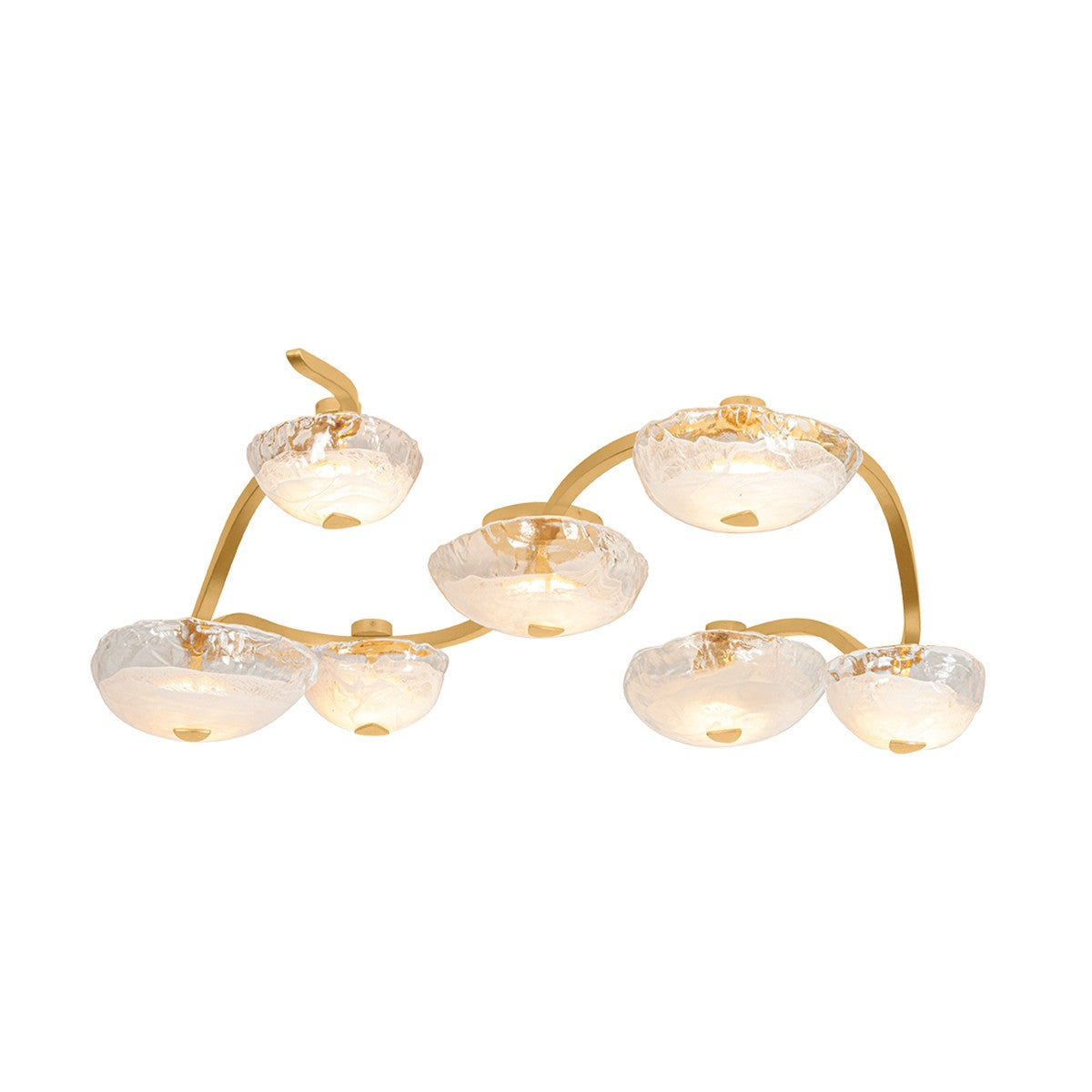 Corbett Lighting - 586-45-VGL - LED Semi Flush Mount - Kune - Vintage Gold Leaf