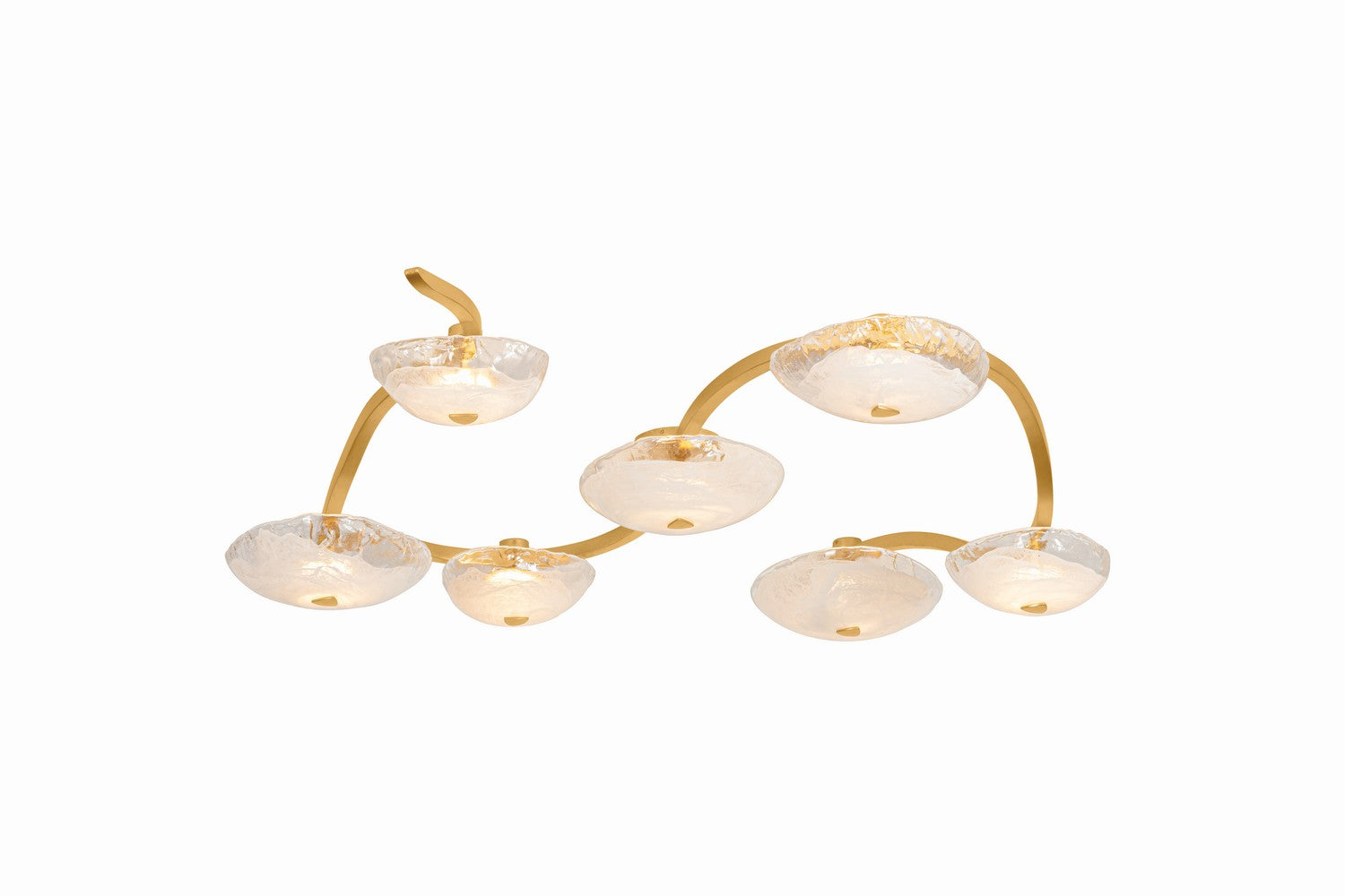 Corbett Lighting - 586-60-VGL - LED Semi Flush Mount - Kune - Vintage Gold Leaf