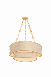 Corbett Lighting - 587-32-VGL - Nine Light Chandelier - Kiso - Vintage Gold Leaf