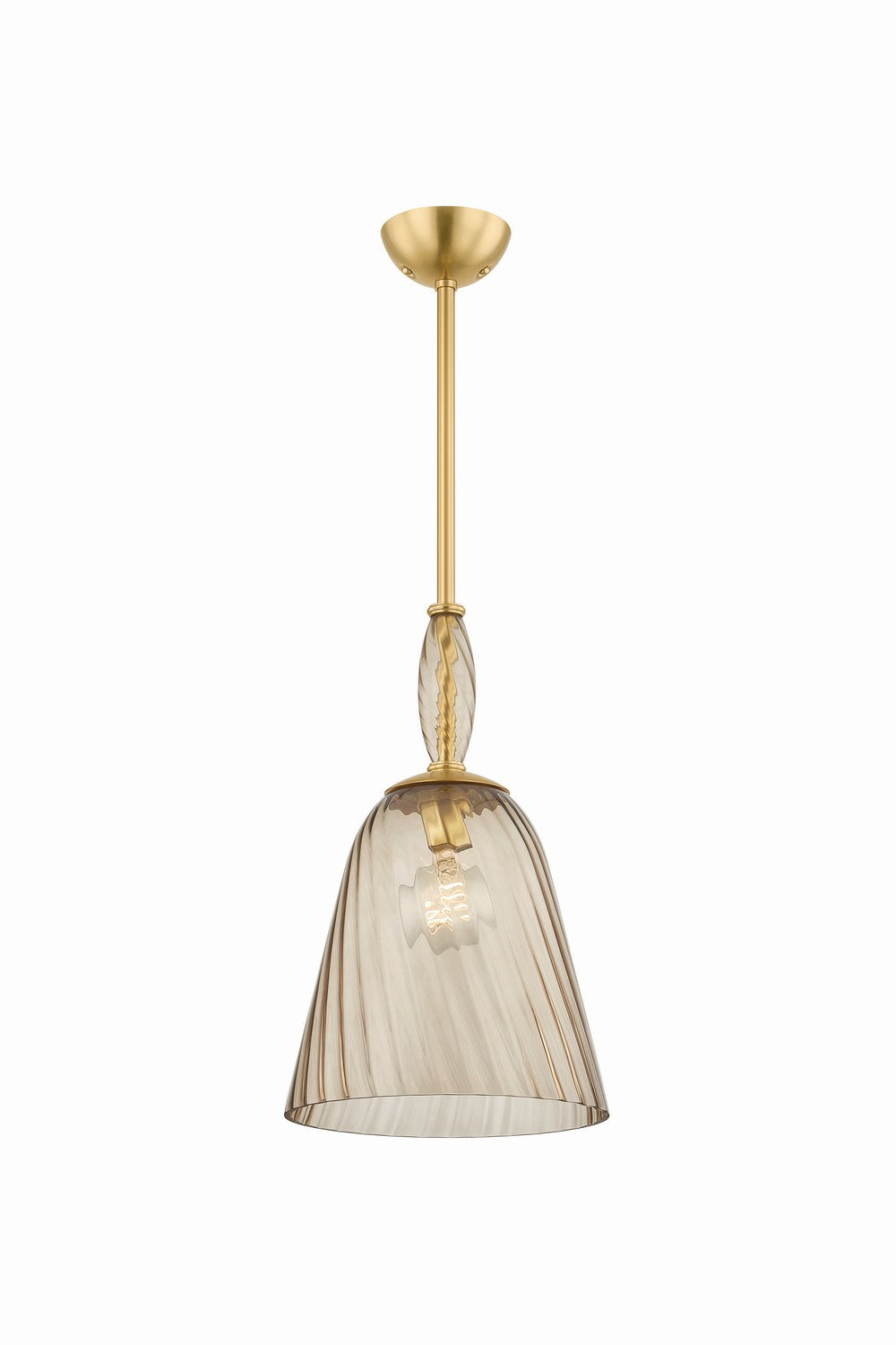 Hudson Valley - 2413-AGB - One Light Pendant - Bleecker - Aged Brass