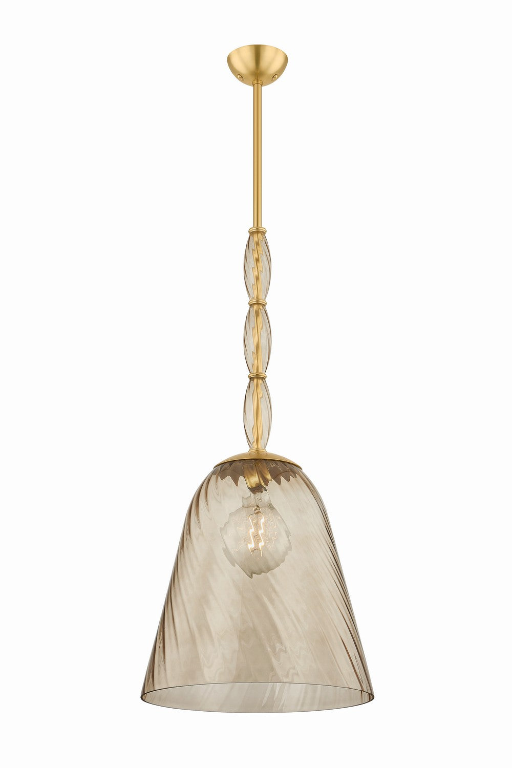 Hudson Valley - 2417-AGB - One Light Pendant - Bleecker - Aged Brass