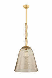 Hudson Valley - 2417-AGB - One Light Pendant - Bleecker - Aged Brass