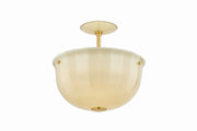 Hudson Valley - 3115-AGB - One Light Semi Flush Mount - Nevins - Aged Brass