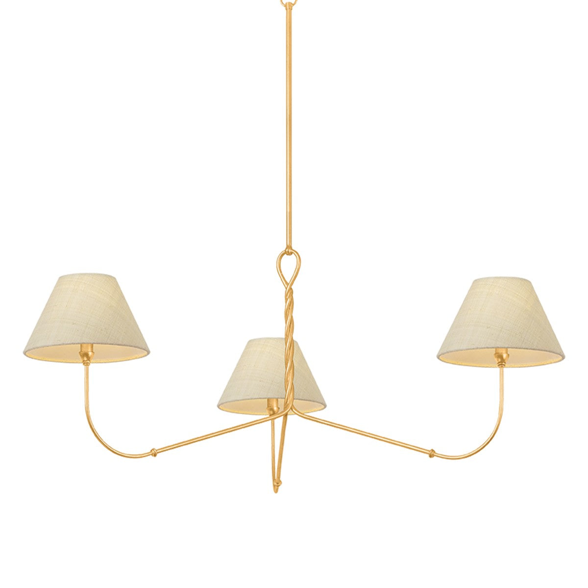 Hudson Valley - 4548-VGL - Three Light Chandelier - Dekalb - Vintage Gold Leaf
