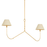 Hudson Valley - 4560-VGL - Two Light Linear - Dekalb - Vintage Gold Leaf