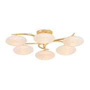 Hudson Valley - 5006-VGL - LED Semi Flush Mount - Bayberry - Vintage Gold Leaf