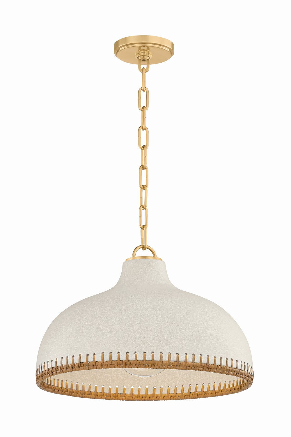 Hudson Valley - 5317-AGB/CCP - One Light Pendant - Southfields - Aged Brass