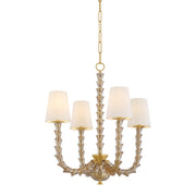 Hudson Valley - 6844-AGB - Four Light Chandelier - Calumet - Aged Brass