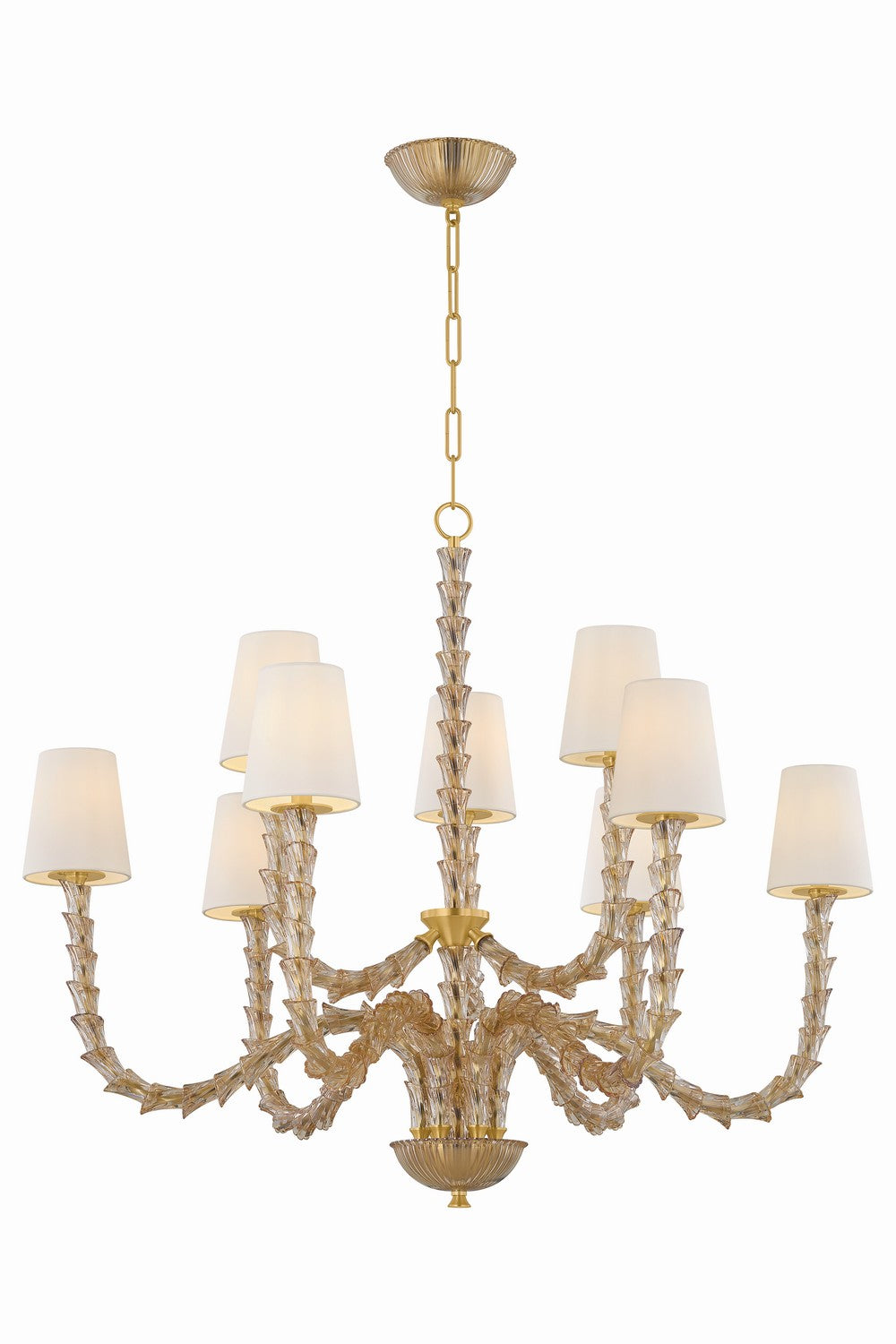 Hudson Valley - 6849-AGB - Nine Light Chandelier - Calumet - Aged Brass
