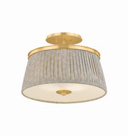 Hudson Valley - 8517-AGB - Two Light Semi Flush Mount - Valeria - Aged Brass