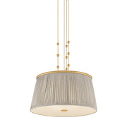 Hudson Valley - 8528-AGB - Three Light Pendant - Valeria - Aged Brass