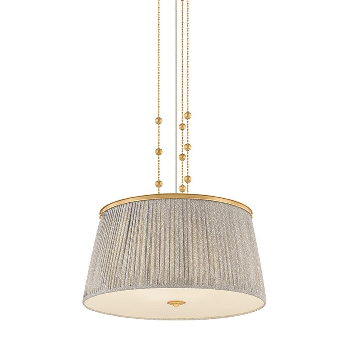 Hudson Valley - 8528-AGB - Three Light Pendant - Valeria - Aged Brass