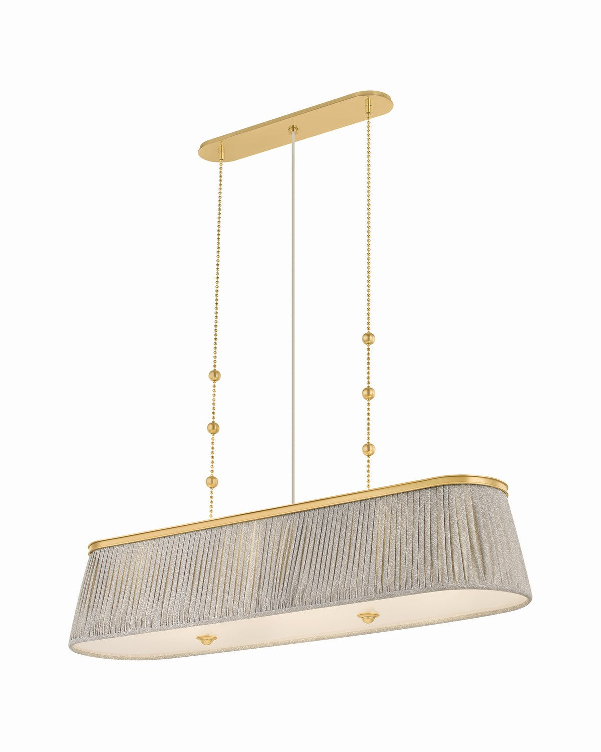 Hudson Valley - 8549-AGB - Three Light Linear - Valeria - Aged Brass